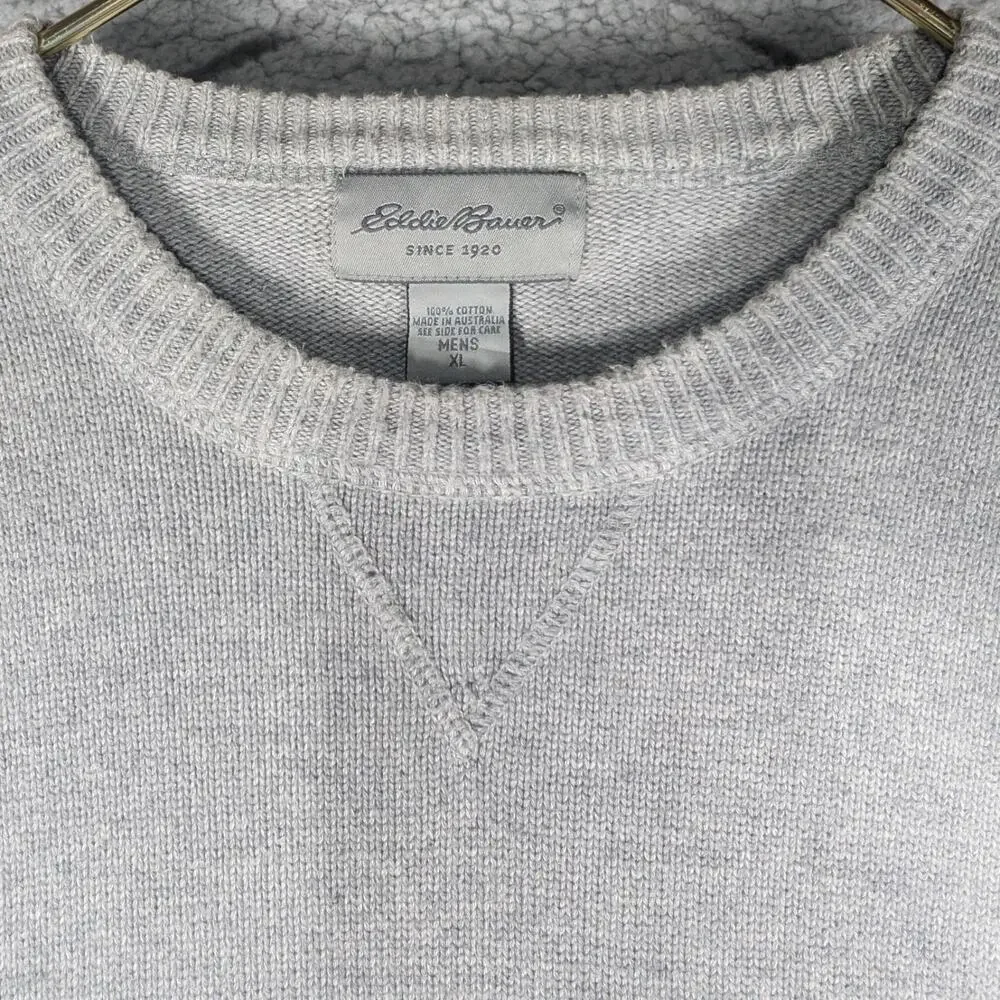 Eddie Bauer Sweater Mens Extra large Grey Long Sleeve Shirt - Picture 3 of 6